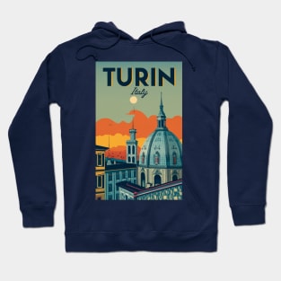 A Vintage Travel Art of Turin - Italy Hoodie